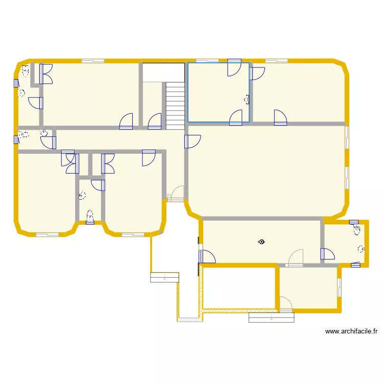 HI Niamey RDC - Plan &eacute;tage de base. Plan de 