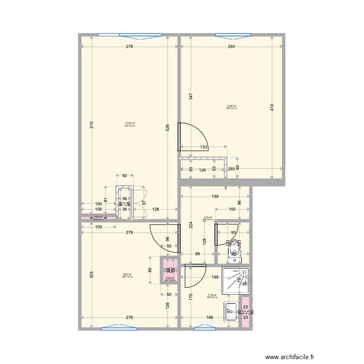 Plan appartement Saint-François_VO_20220910_Save. Plan de 10 pièces et 42 m2