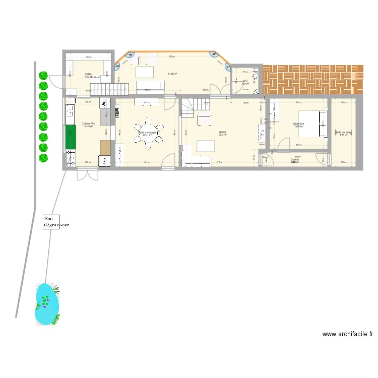 Projet labo accolé. Plan de 0 pièce et 0 m2