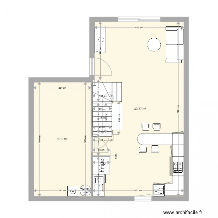 Essai extension maison 2. Plan de 0 pièce et 0 m2