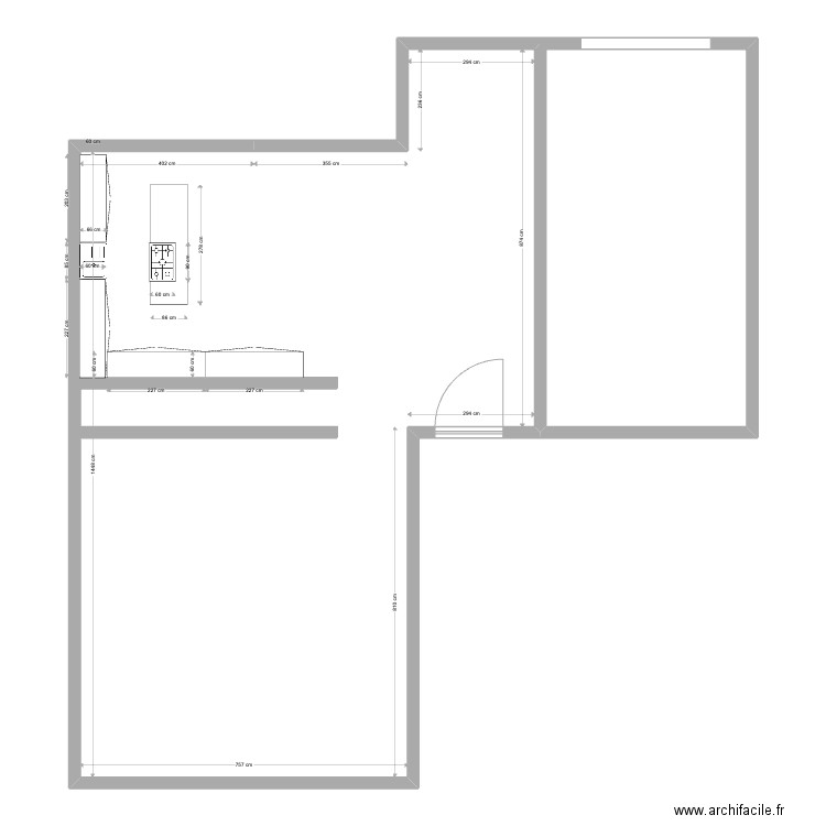 test. Plan de 1 pièce et 135 m2