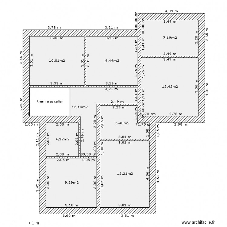 cogebois 9bis étage. Plan de 0 pièce et 0 m2