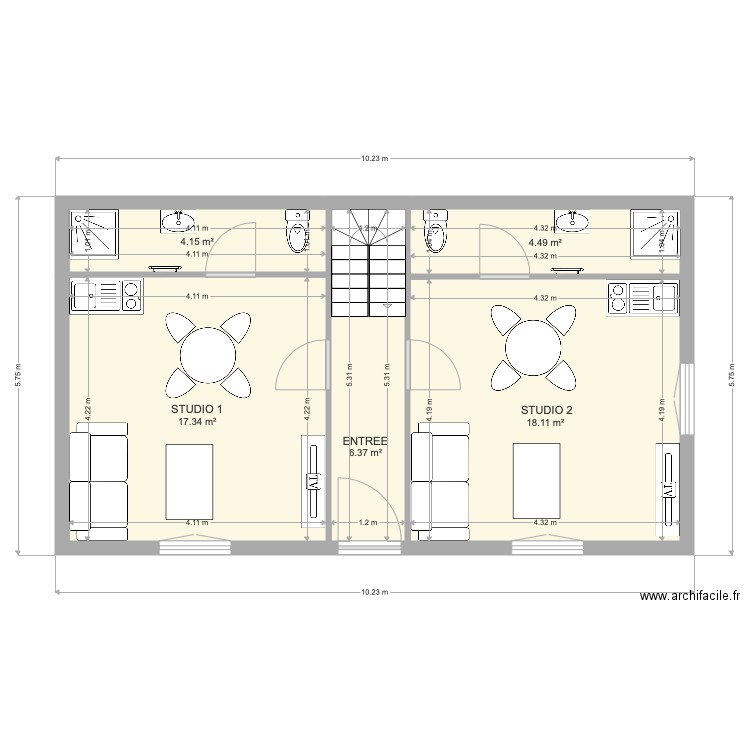 L ISLE ADAM RDC1. Plan de 0 pièce et 0 m2