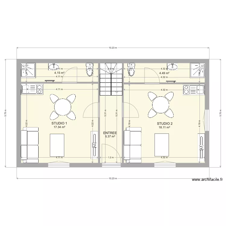 L ISLE ADAM RDC1. Plan de L ISLE ADAM RDC1. Plan de