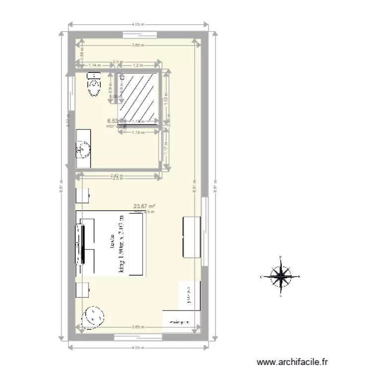 maison etage. Plan de 