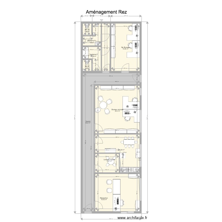 BAL Rez Bureaux Sanitaire MODIF. Plan de 0 pièce et 0 m2