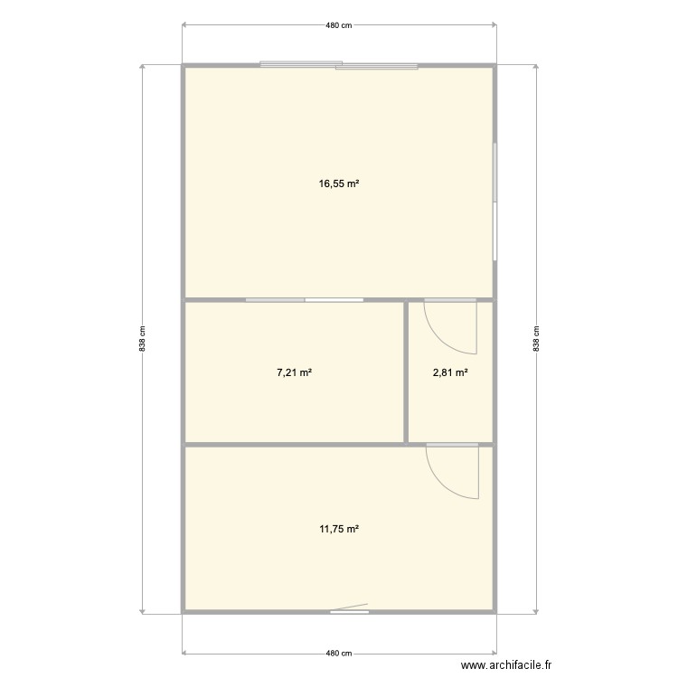 20220922Projet DYCKE. Plan de 4 pièces et 38 m2