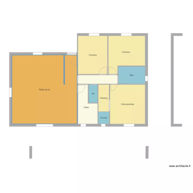 LORIE 4 suite parentale. Plan de 