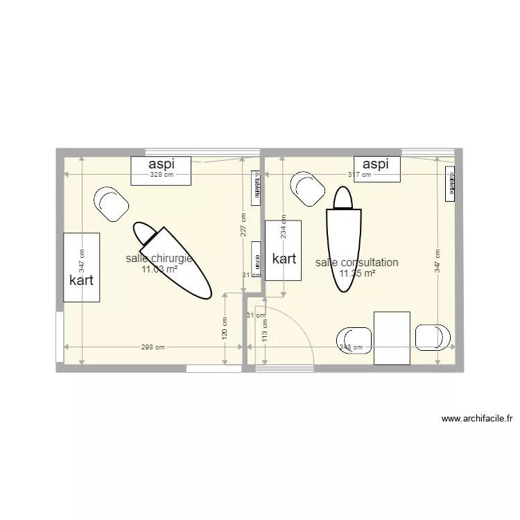 cabinet dentaire. Plan de cabinet dentaire. Plan de