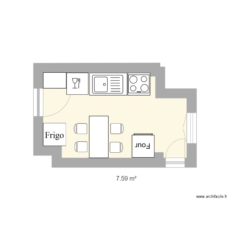 Pierrick plan implentation cuisine. Plan de 0 pièce et 0 m2