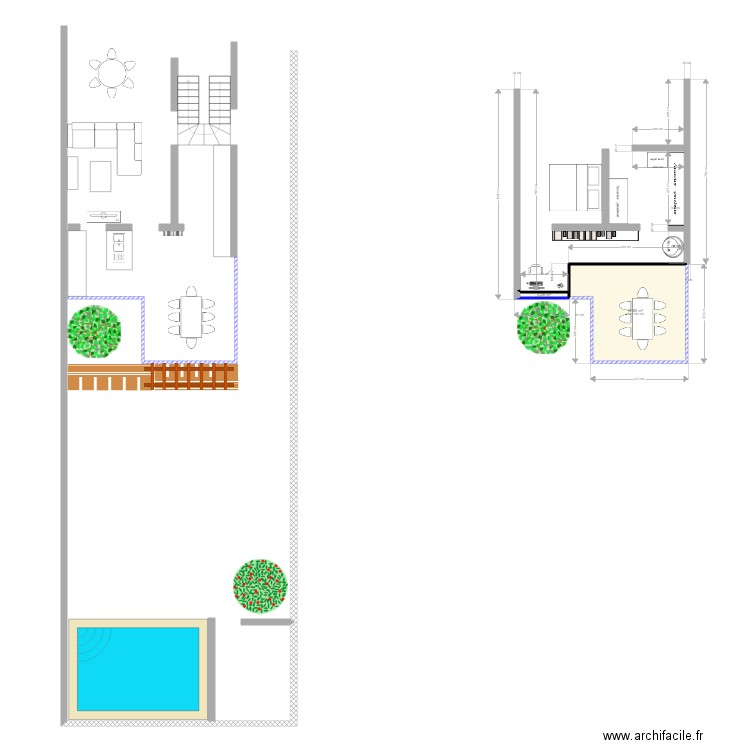 extension maison. Plan de 0 pièce et 0 m2