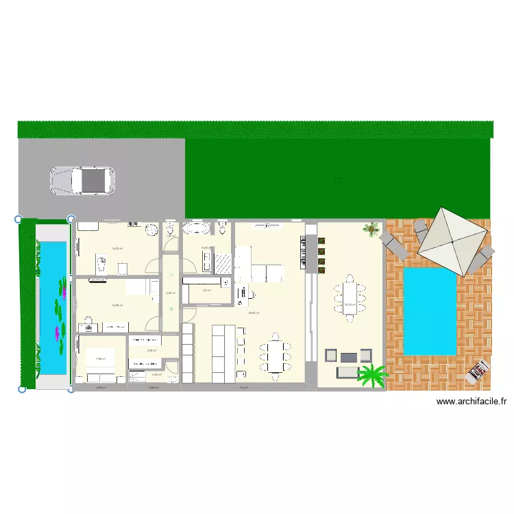 PITOUNE _8 MUR CHAMBRE. Plan de 