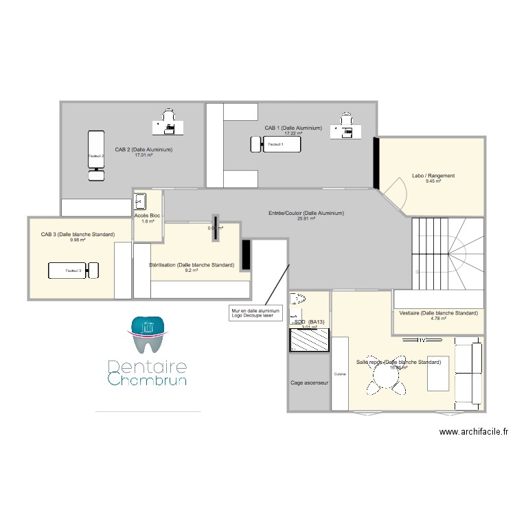 Cabinet Etage Plafond. Plan de 0 pièce et 0 m2