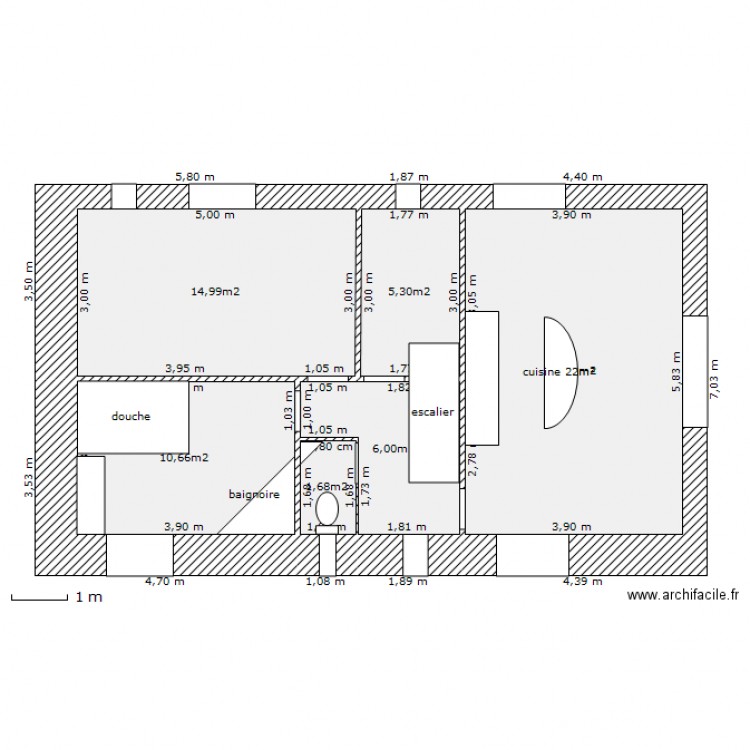 etable. Plan de 0 pièce et 0 m2