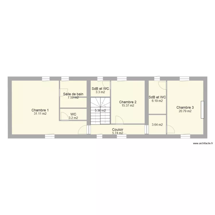 St Sylvestre Pragoulin Etage. Plan de St Sylvestre Pragoulin Etage. Plan de