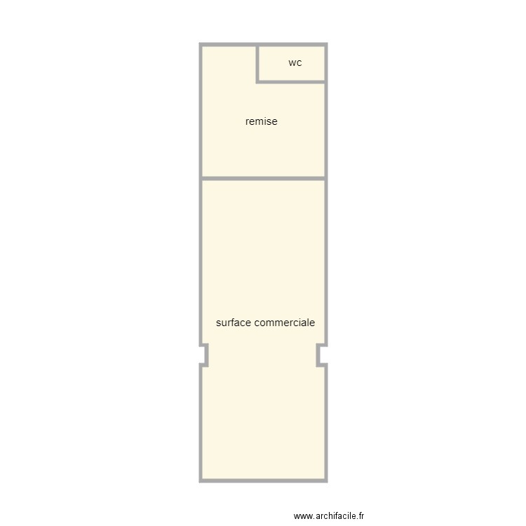 cyfab 1257 am. Plan de 3 pièces et 26 m2