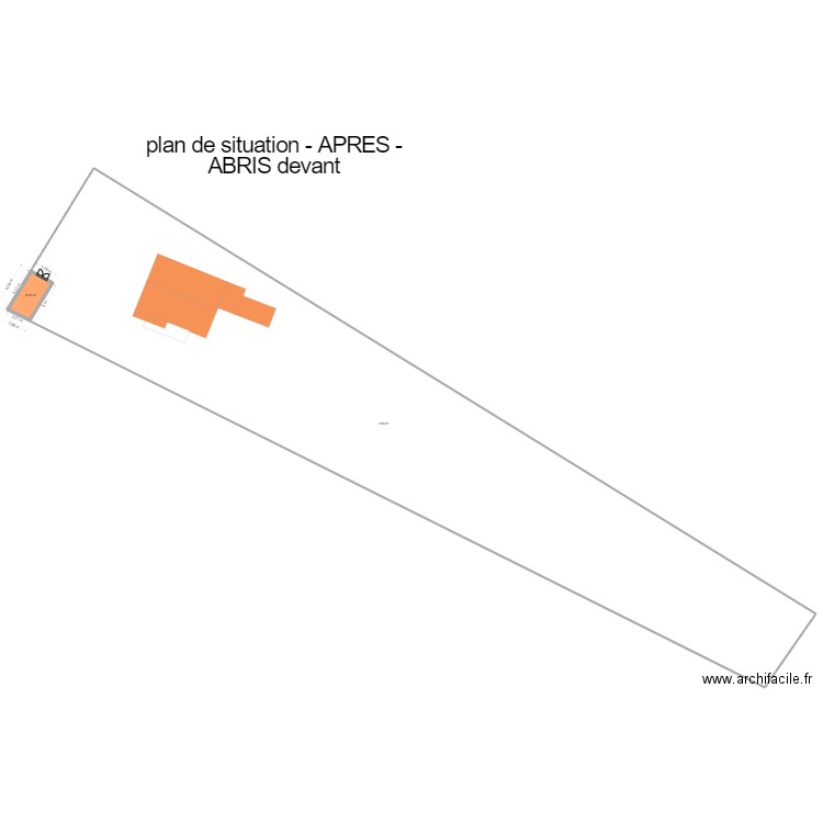 plan de situation ABRIS APRES. Plan de 2 pièces et -2086 m2