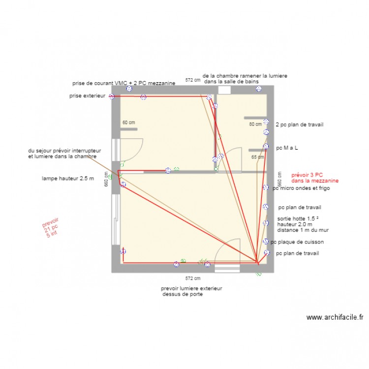 gite electricite. Plan de 0 pièce et 0 m2