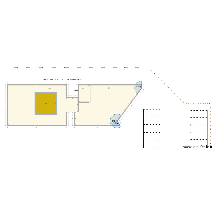 CSB KOUTIO DUMBÉA   TERRASSE ACCES PARKING HAUT   COTE GAUCHE . Plan de 4 pièces et 468 m2