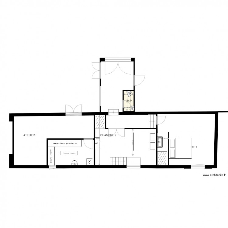 Aménagement Grange 2 Montoison 17. Plan de 0 pièce et 0 m2