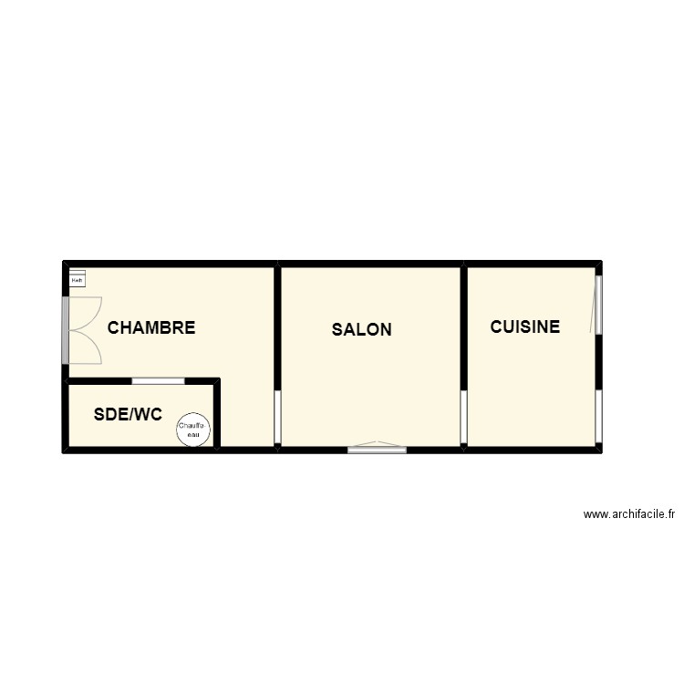 GARVET. Plan de 4 pièces et 28 m2