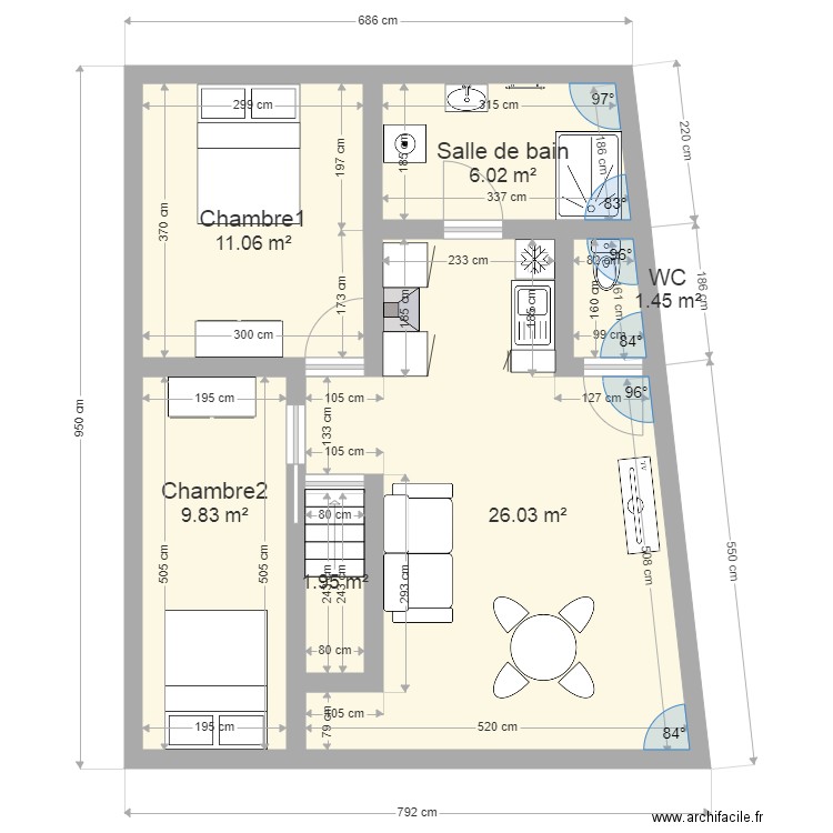 verdun log 3. Plan de 0 pièce et 0 m2