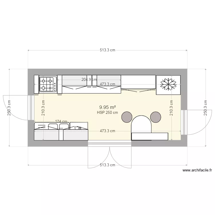 cui. Plan de 0 pièce et 0 m2