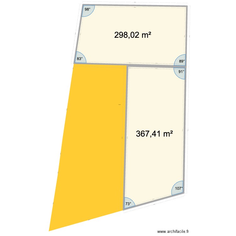 TSN. Plan de 2 pièces et 665 m2