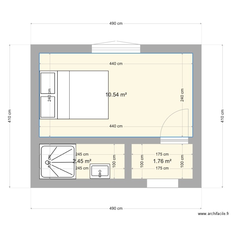 normandie extension chambre. Plan de 0 pièce et 0 m2