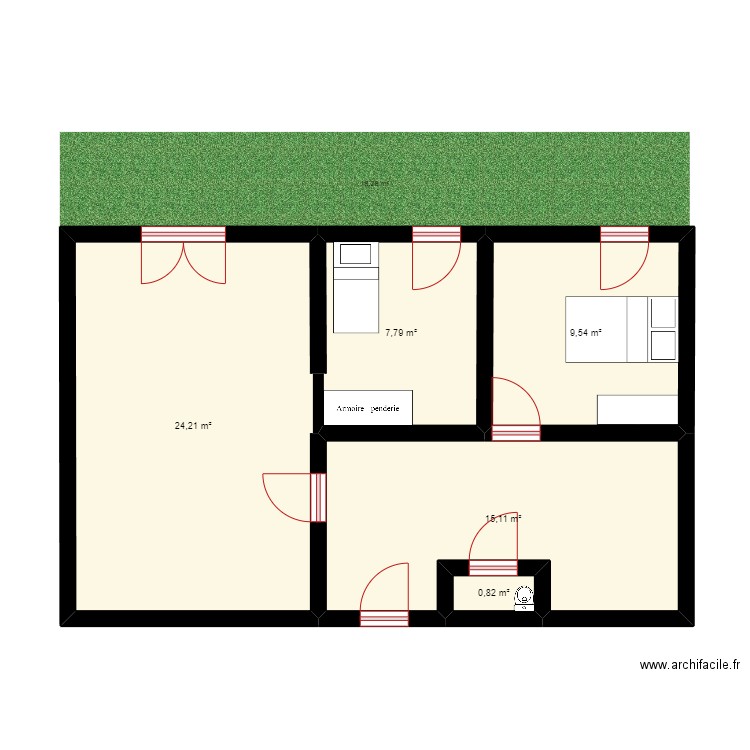 elle est belle ma maison (plan 2d). Plan de 0 pièce et 0 m2