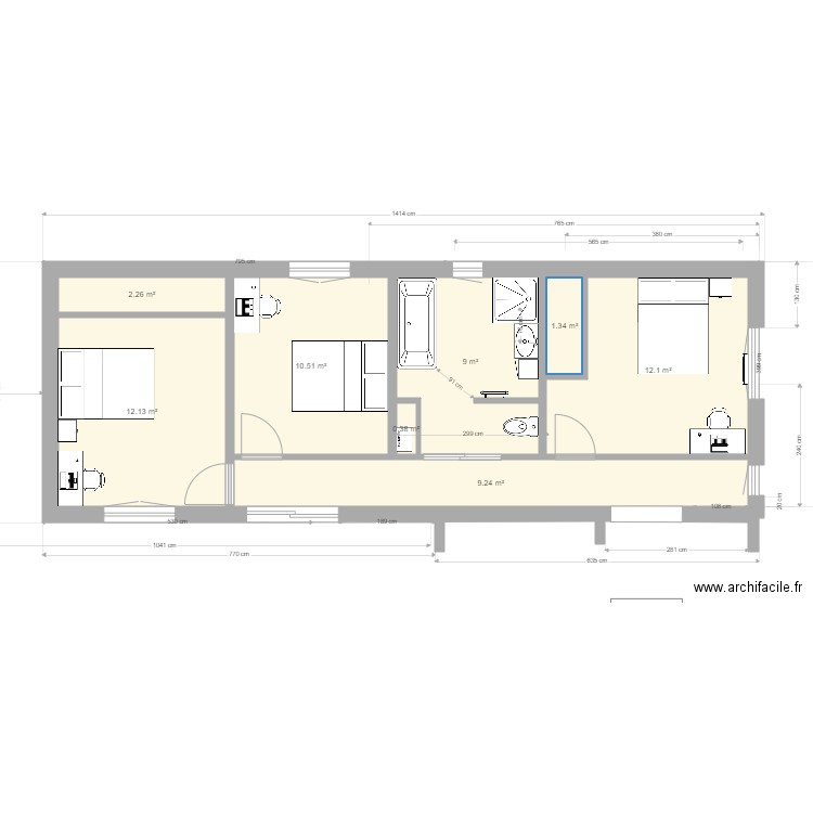 PROJET TOIT PLAT 1305. Plan de 0 pièce et 0 m2