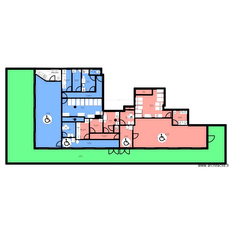 92C35JM Projet V3 Jordan. Plan de 24 pièces et 344 m2