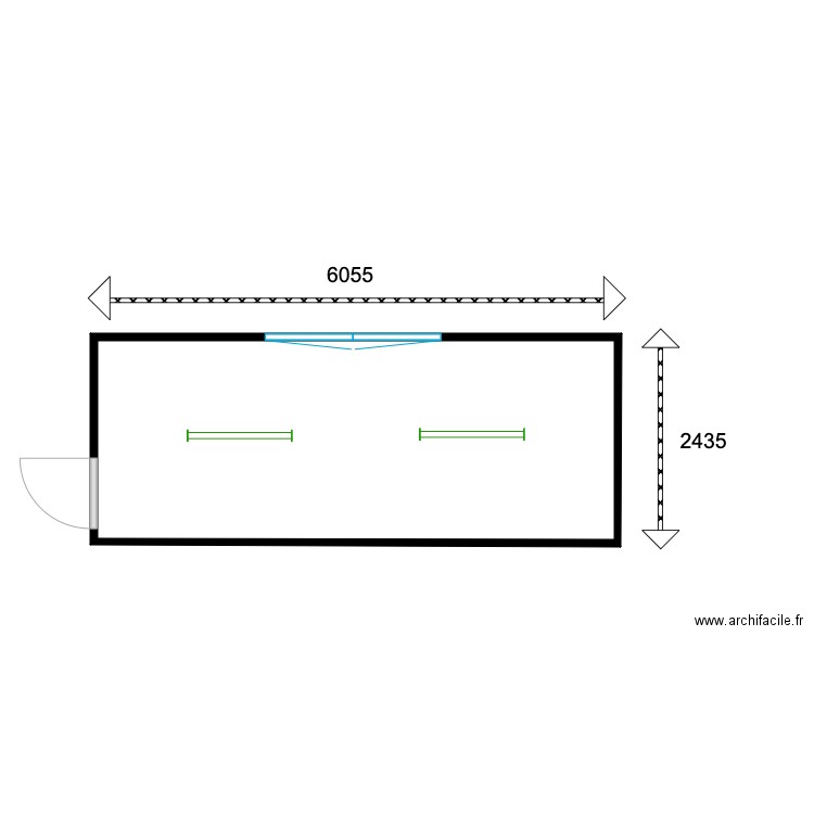 Plan Bungalow. Plan de 0 pièce et 0 m2