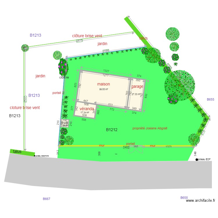 plan de masse avant projet 12. Plan de 0 pièce et 0 m2