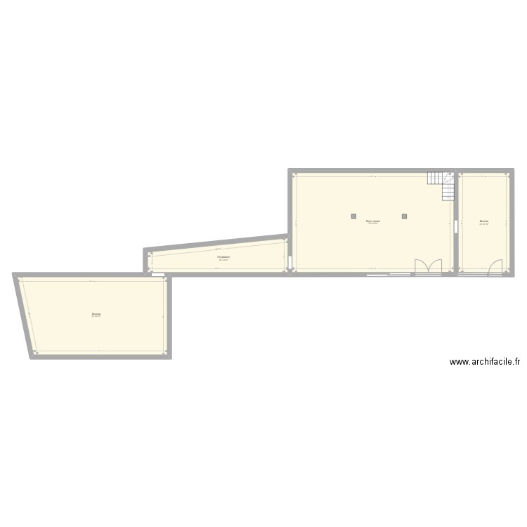 91 CORBEIL ARCHE Existant V ArL 150422. Plan de 7 pièces et 274 m2