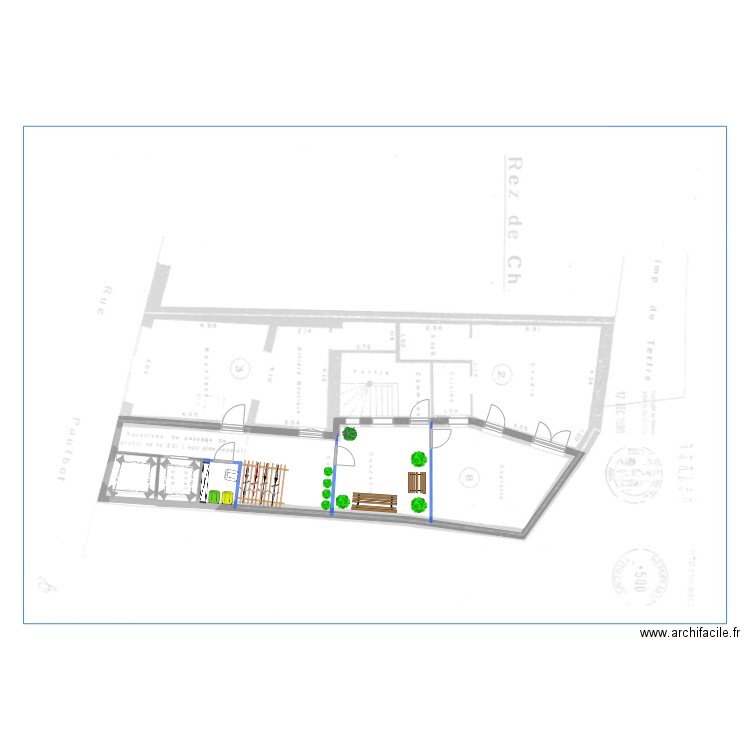 rdc poulbot 2. Plan de 0 pièce et 0 m2