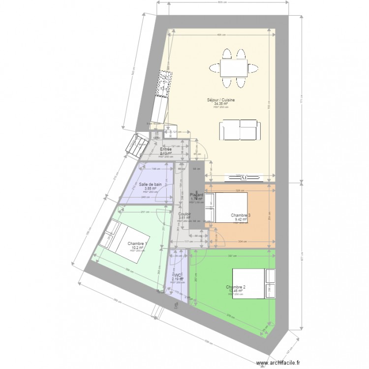 Hennebont 1er projet. Plan de 0 pièce et 0 m2