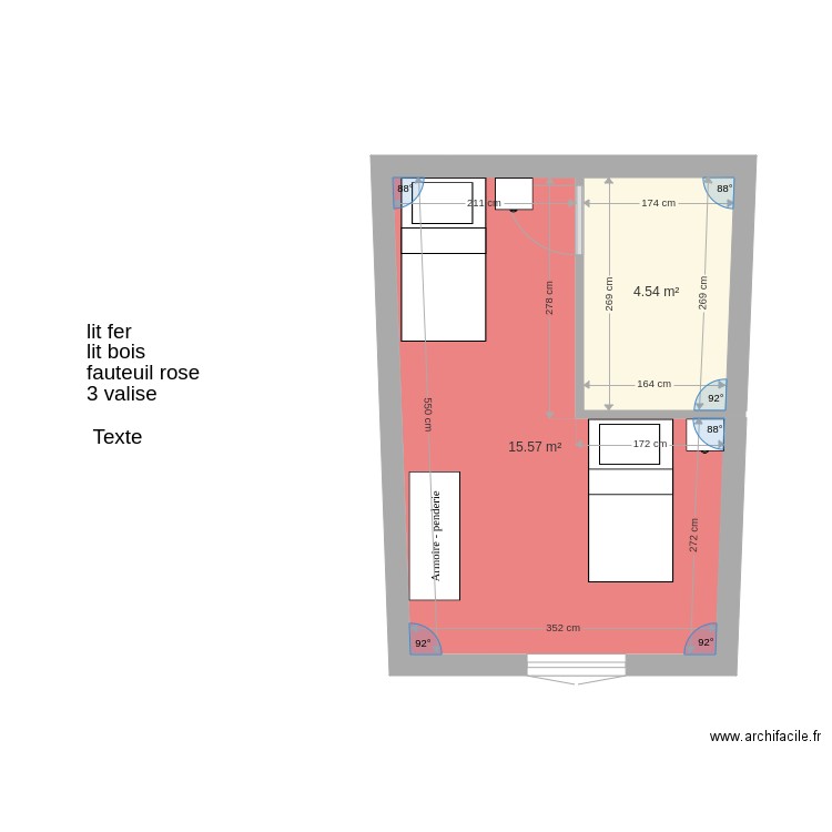 chambre 2 3eme etage. Plan de 0 pièce et 0 m2