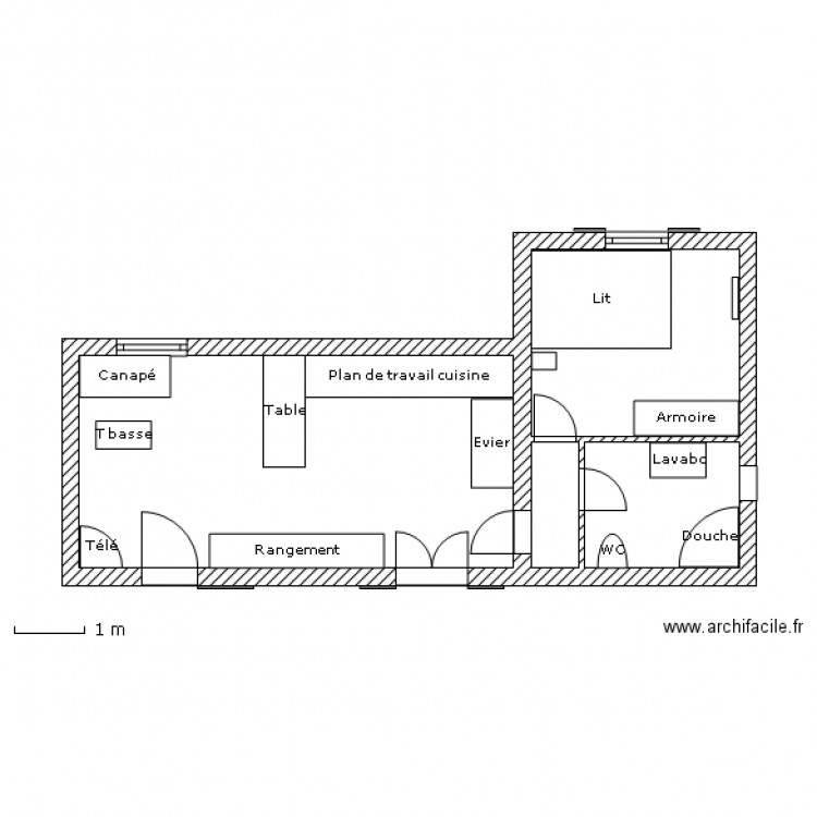 Studio 2. Plan de 0 pièce et 0 m2