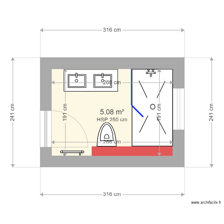 sdb de la Bourdonnais 2. Plan de 0 pièce et 0 m2