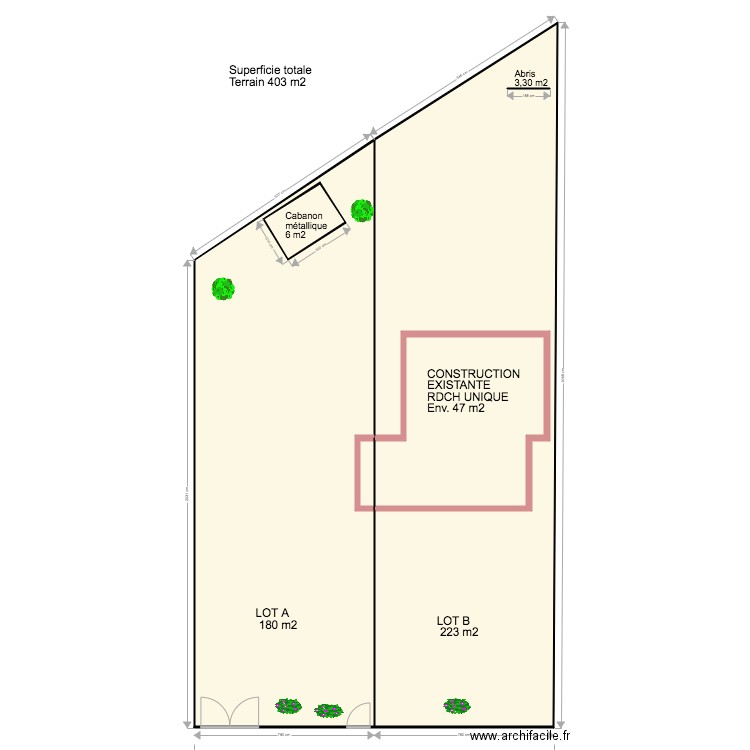 21 ave plaine  Plan masse PROJET DIVISION 03 05 18. Plan de 0 pièce et 0 m2