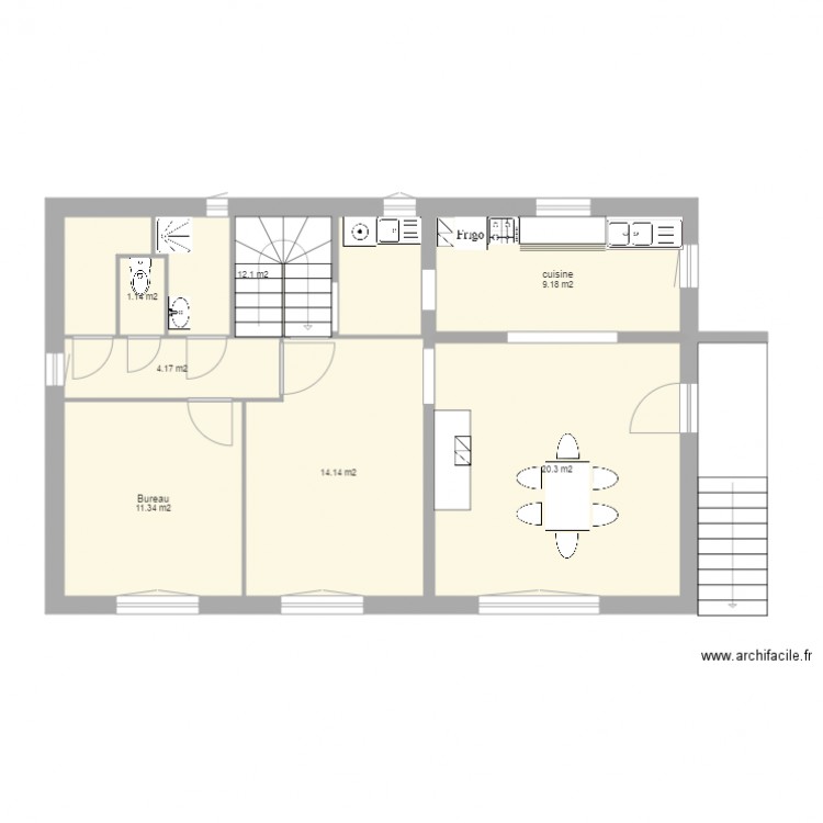 Plan RdC etage et sous sol  MT. Plan de 0 pièce et 0 m2