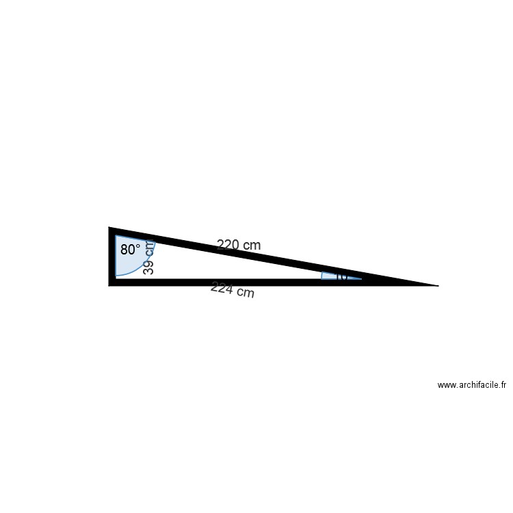 inclinaison. Plan de 0 pièce et 0 m2
