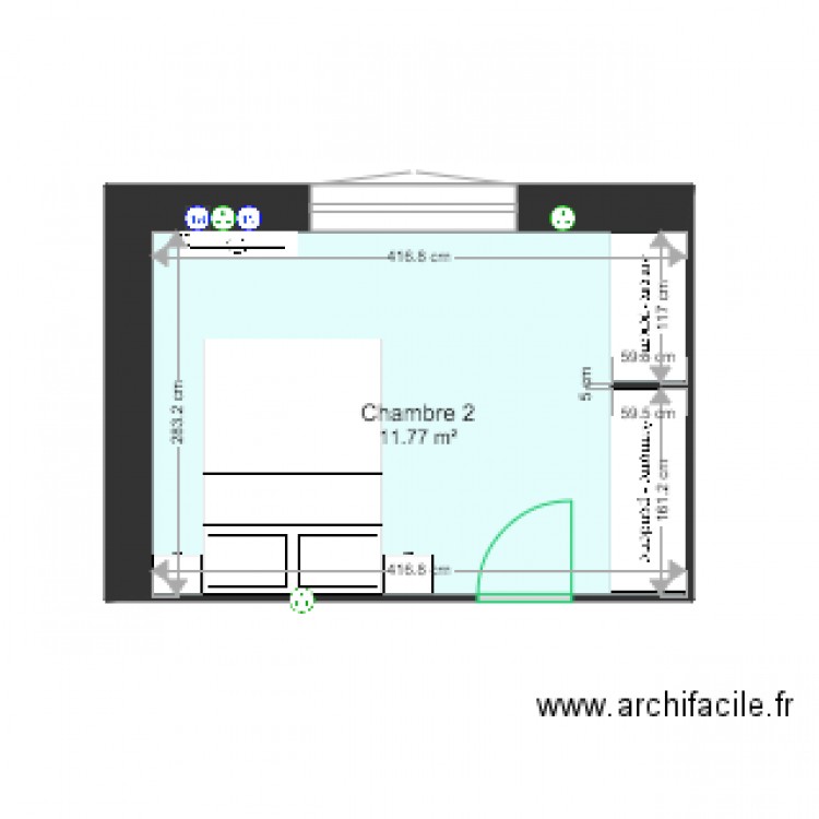 Chambre 2. Plan de 0 pièce et 0 m2