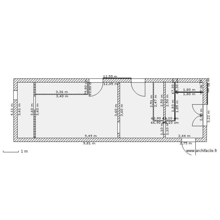 extension. Plan de 0 pièce et 0 m2