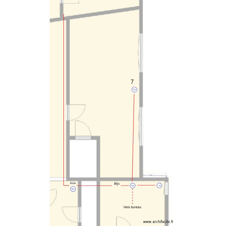 Ancien étage lignes téléphoniques. Plan de 0 pièce et 0 m2