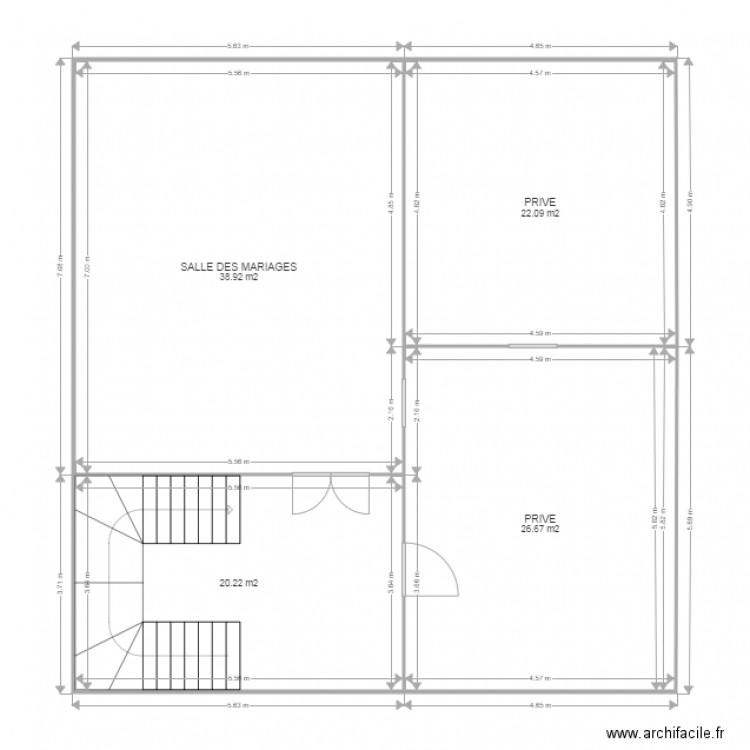 TAVERS MAIRIE 1er ETAGE. Plan de 0 pièce et 0 m2