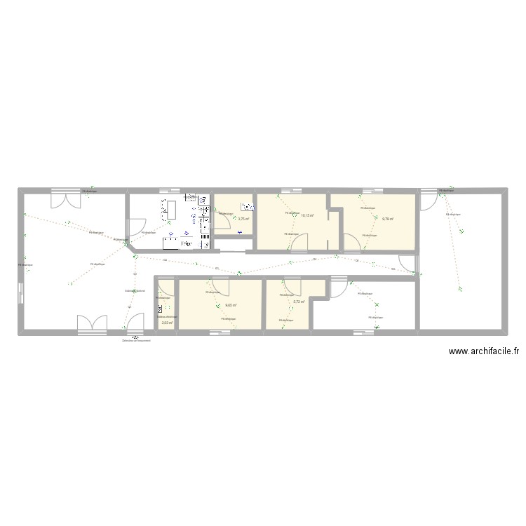 PLAN DE MAISON FCMB. Plan de 6 pièces et 41 m2