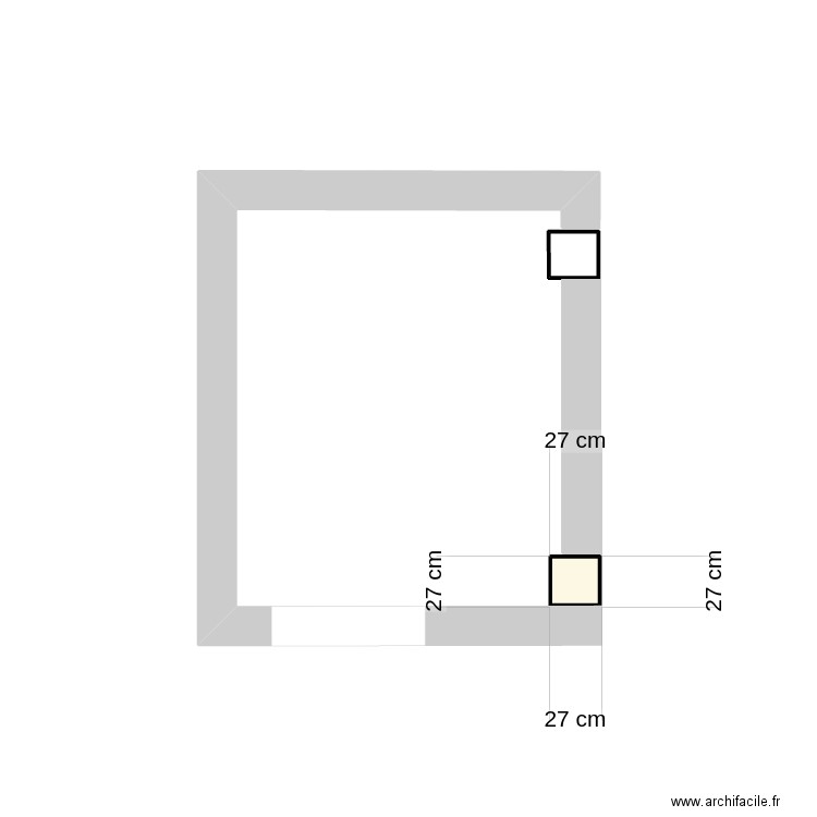 soupente. Plan de 1 pièce et 0 m2