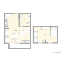 Typologie T2 47m2 modulable